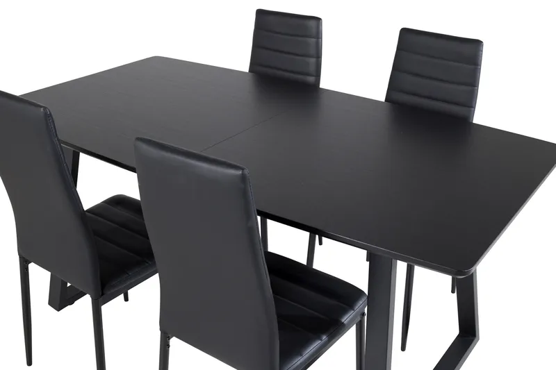 Inca Matgrupp Förlängningsbar 160 cm Rektangulär med 4 Slim stolar - Möbler - Matplats - Matgrupp & matbord med stolar