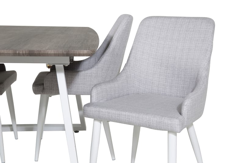 Inca Matgrupp Förlängningsbar 160 cm Rektangulär med 4 Plaza stolar - Grå - Möbler - Matplats - Matgrupp & matbord med stolar