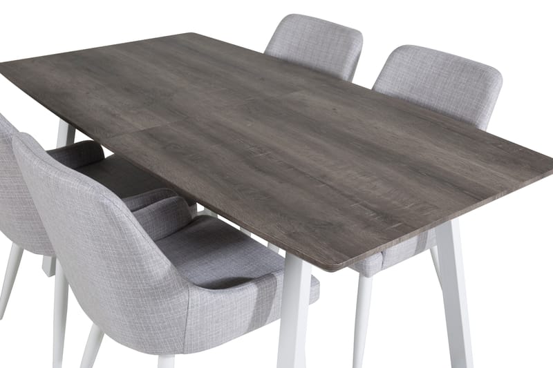 Inca Matgrupp Förlängningsbar 160 cm Rektangulär med 4 Plaza stolar - Grå - Möbler - Matplats - Matgrupp & matbord med stolar