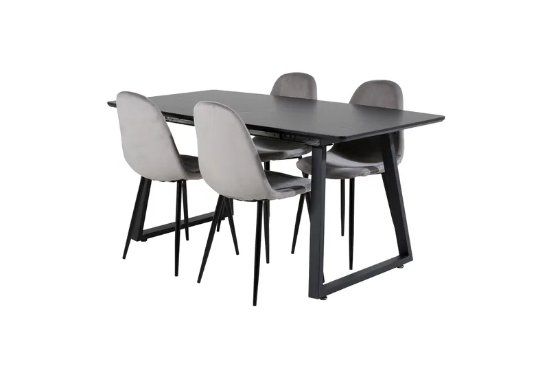 Inca Matgrupp Förlängningsbar 160 cm Rektangulär med 4 Polar stolar - Möbler - Matplats - Matgrupp & matbord med stolar