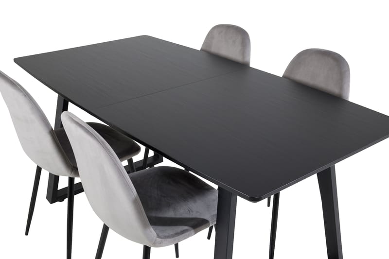 Inca Matgrupp Förlängningsbar 160 cm Rektangulär med 4 Polar stolar - Möbler - Matplats - Matgrupp & matbord med stolar