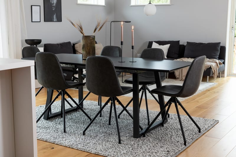 Inca Matgrupp Förlängningsbar 160 cm Rektangulär med 6 Polar stolar - Möbler - Matplats - Matgrupp & matbord med stolar