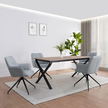 Ipswich Matbord 160x90 cm - Ek och svart - Möbler - Matplats - Matbord & köksbord