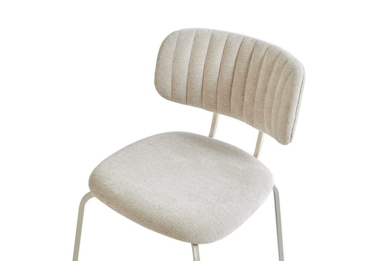 Irins Matstol i Tyg med Metallben - Beige - Möbler - Matplats - Matstol & köksstol
