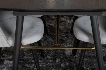 Irunea Förlängningsbar Matgrupp 180 cm inkl 6 Valeri Stolar - Svart/Grå/Manchester - Möbler - Matplats - Matgrupp & matbord med stolar