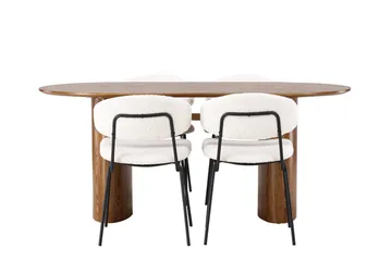 Isolde Matbord 180x90 cm med 4 Chico Matstol - Möbler - Matplats - Matgrupp & matbord med stolar