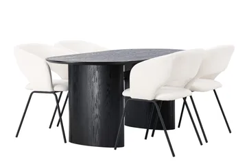 Isolde Matbord 180x90 cm med 4 Day Matstol - Möbler - Matplats - Matgrupp & matbord med stolar