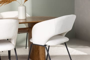 Natur - Svart bord, offwhite stolar