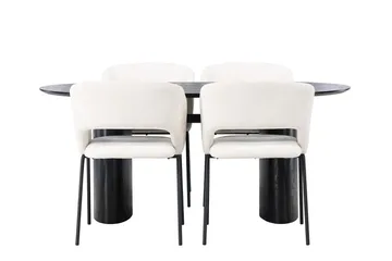 Isolde Matbord 180x90 cm med 4 Day Matstol - Möbler - Matplats - Matgrupp & matbord med stolar