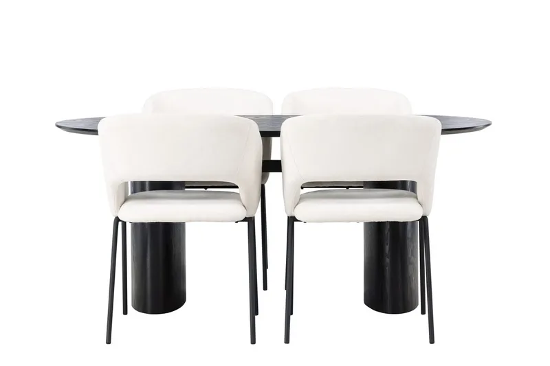 Isolde Matbord 180x90 cm med 4 Day Matstol - Möbler - Matplats - Matgrupp & matbord med stolar
