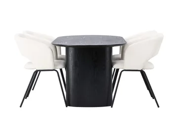 Isolde Matbord 180x90 cm med 4 Day Matstol - Möbler - Matplats - Matgrupp & matbord med stolar