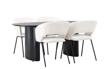Isolde Matbord 180x90 cm med 4 Day Matstol - Möbler - Matplats - Matgrupp & matbord med stolar