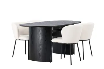 Isolde Matbord 180x90 cm med 4 Edina Matstol - Möbler - Matplats - Matgrupp & matbord med stolar