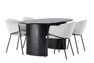 Isolde Matbord 180x90 cm med 4 Evelina Karmstol - Möbler - Matplats - Matgrupp & matbord med stolar