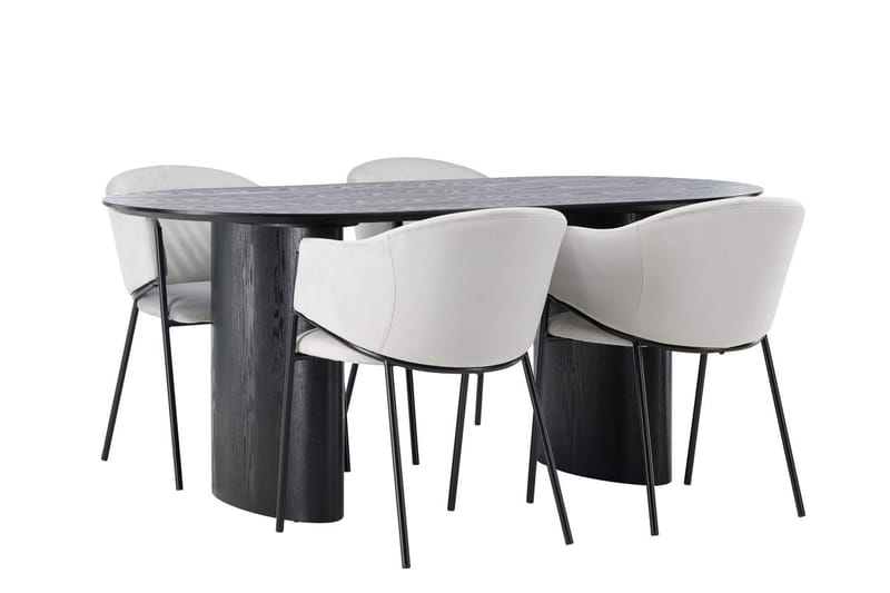 Isolde Matbord 180x90 cm med 4 Evelina Karmstol - Möbler - Matplats - Matgrupp & matbord med stolar