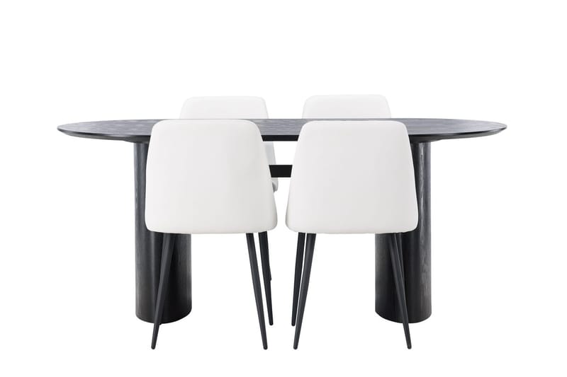 Isolde Matbord 180x90 cm med 4 Night Matstol - Möbler - Matplats - Matgrupp & matbord med stolar