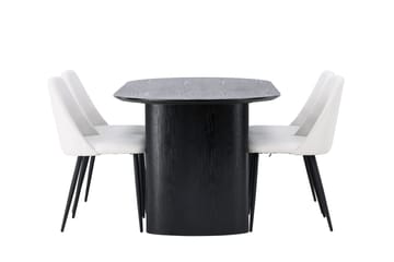 Isolde Matbord 180x90 cm med 4 Night Matstol - Möbler - Matplats - Matgrupp & matbord med stolar
