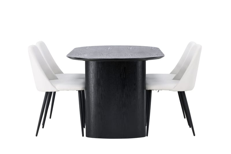 Isolde Matbord 180x90 cm med 4 Night Matstol - Möbler - Matplats - Matgrupp & matbord med stolar