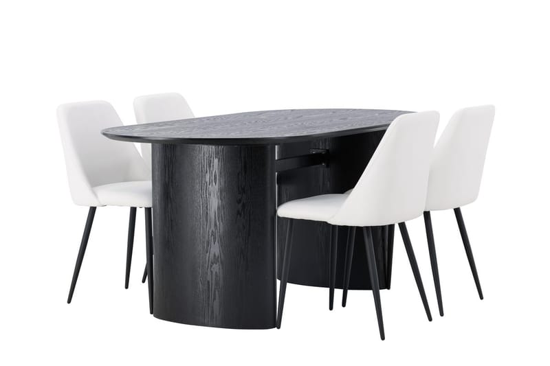 Isolde Matbord 180x90 cm med 4 Night Matstol - Möbler - Matplats - Matgrupp & matbord med stolar