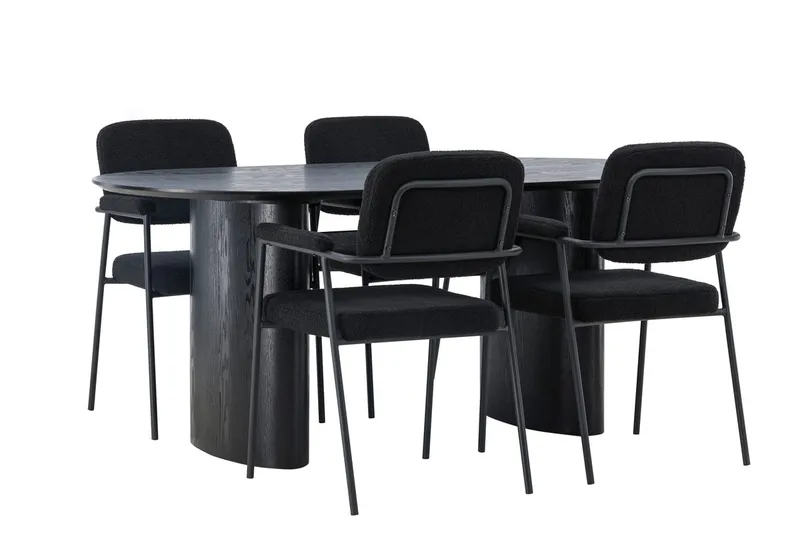 Isolde Matbord 180x90 cm med 4 Yesterday Matstol - Möbler - Matplats - Matgrupp & matbord med stolar