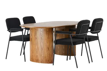 Isolde Matbord 180x90 cm med 4 Yesterday Matstol - Möbler - Matplats - Matgrupp & matbord med stolar