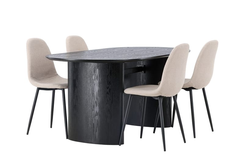 Isolde Matbord 180x90 cm med 4 Polar Matstol - Möbler - Matplats - Matgrupp & matbord med stolar