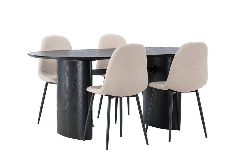 Isolde Matbord 180x90 cm med 4 Polar Matstol - Möbler - Matplats - Matgrupp & matbord med stolar