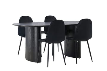 Isolde Matbord 180x90 cm med 4 Polar Köksstol - Möbler - Matplats - Matgrupp & matbord med stolar