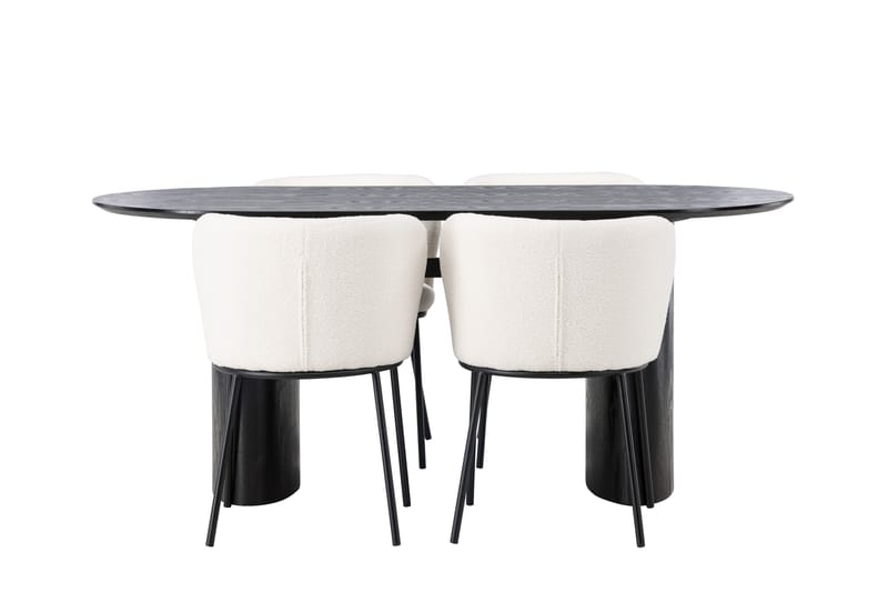 Isolde Matgrupp 180 cm Oval med 4 Edina Stolar - Möbler - Matplats - Matgrupp & matbord med stolar