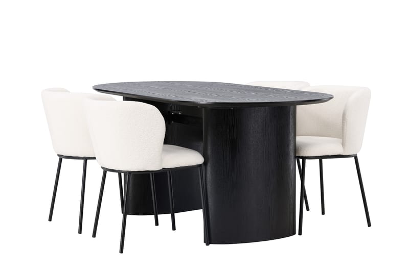 Isolde Matgrupp 180 cm Oval med 4 Edina Stolar - Möbler - Matplats - Matgrupp & matbord med stolar