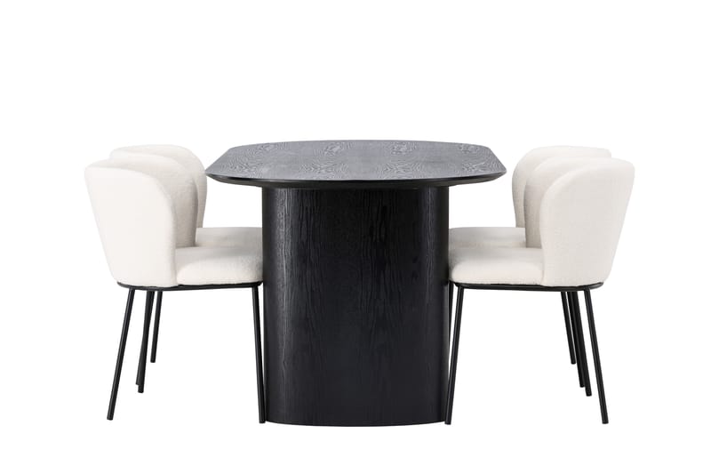 Isolde Matgrupp 180 cm Oval med 4 Edina Stolar - Möbler - Matplats - Matgrupp & matbord med stolar