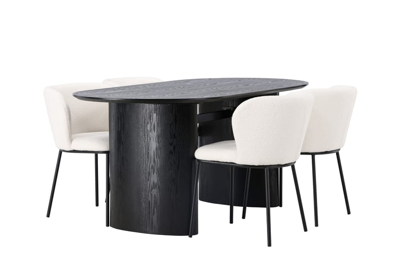 Isolde Matgrupp 180 cm Oval med 4 Edina Stolar - Möbler - Matplats - Matgrupp & matbord med stolar