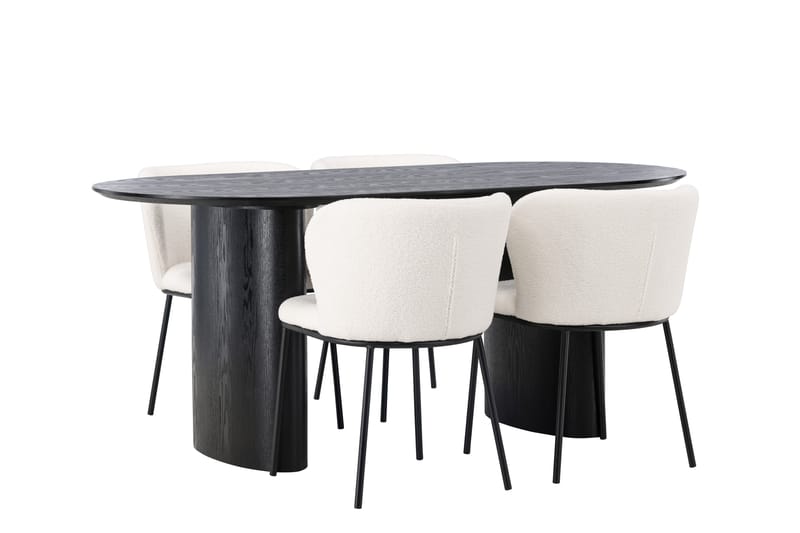 Isolde Matgrupp 180 cm Oval med 4 Edina Stolar - Möbler - Matplats - Matgrupp & matbord med stolar