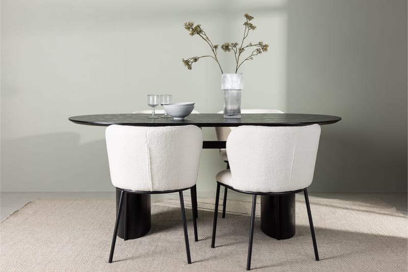 Isolde Matgrupp 180 cm Oval med 4 Edina Stolar - Möbler - Matplats - Matgrupp & matbord med stolar
