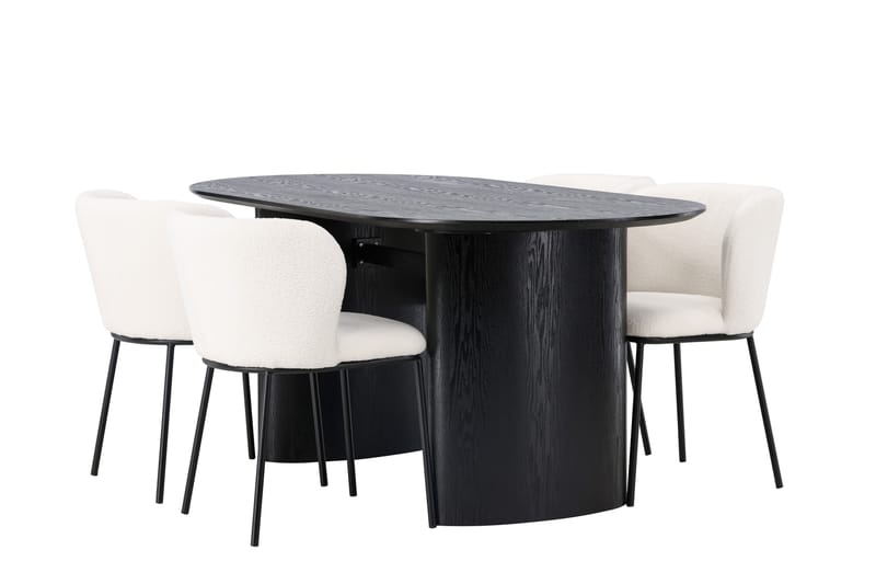 Isolde Matgrupp 180 cm Oval med 4 Edina Stolar - Möbler - Matplats - Matgrupp & matbord med stolar
