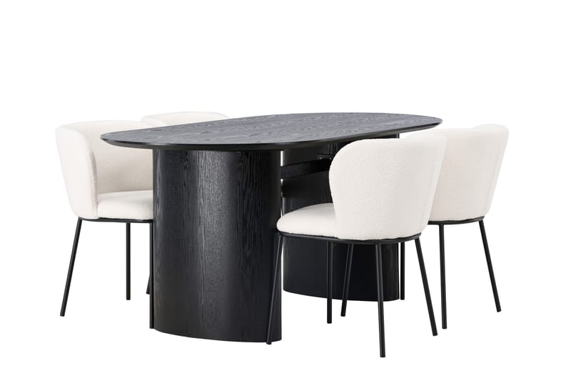Isolde Matgrupp 180 cm Oval med 4 Edina Stolar - Möbler - Matplats - Matgrupp & matbord med stolar
