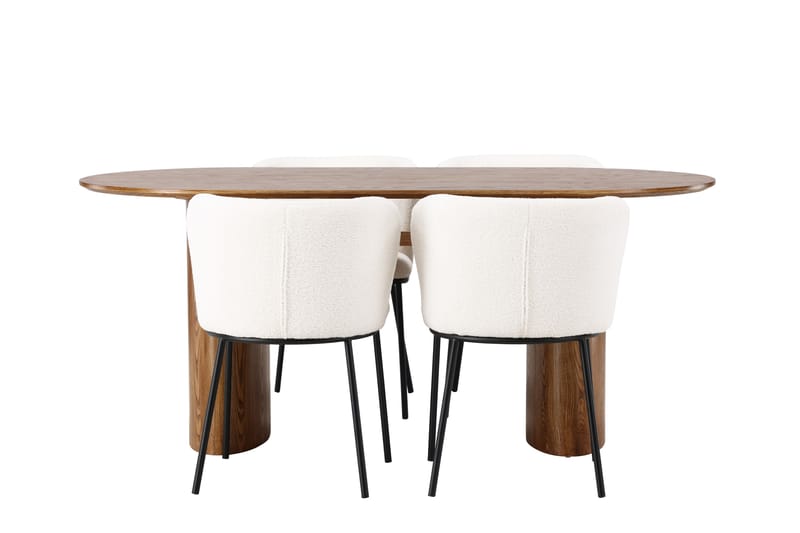 Isolde Matgrupp 180 cm Oval med 4 Edina Stolar