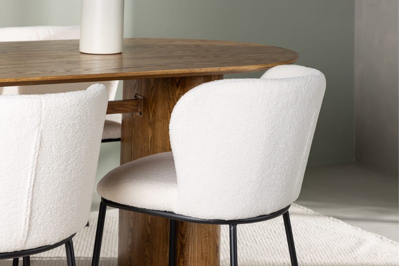 Isolde Matgrupp 180 cm Oval med 4 Edina Stolar - Möbler - Matplats - Matgrupp & matbord med stolar