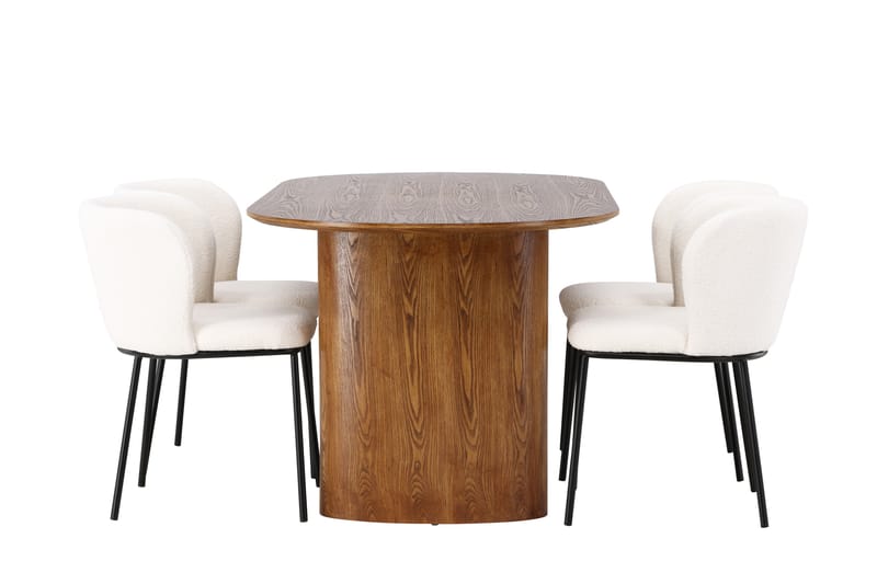 Isolde Matgrupp 180 cm Oval med 4 Edina Stolar - Möbler - Matplats - Matgrupp & matbord med stolar
