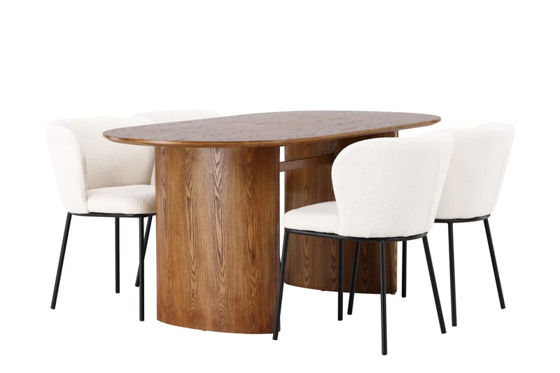 Isolde Matgrupp 180 cm Oval med 4 Edina Stolar - Möbler - Matplats - Matgrupp & matbord med stolar