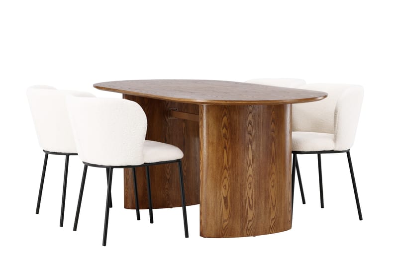 Isolde Matgrupp 180 cm Oval med 4 Edina Stolar - Möbler - Matplats - Matgrupp & matbord med stolar