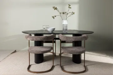 Isolde Matgrupp 180 cm Oval med 4 Morning stolar - Brun - Möbler - Matplats - Matgrupp & matbord med stolar