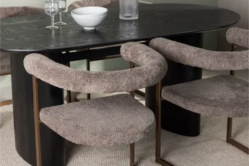Isolde Matgrupp 180 cm Oval med 4 Morning stolar - Brun - Möbler - Matplats - Matgrupp & matbord med stolar
