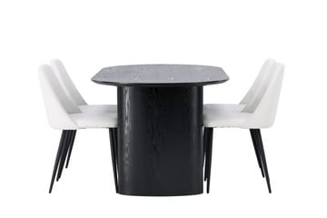 Isolde Matgrupp 180 cm Oval med 4 Night stolar - Svart - Möbler - Matplats - Matgrupp & matbord med stolar
