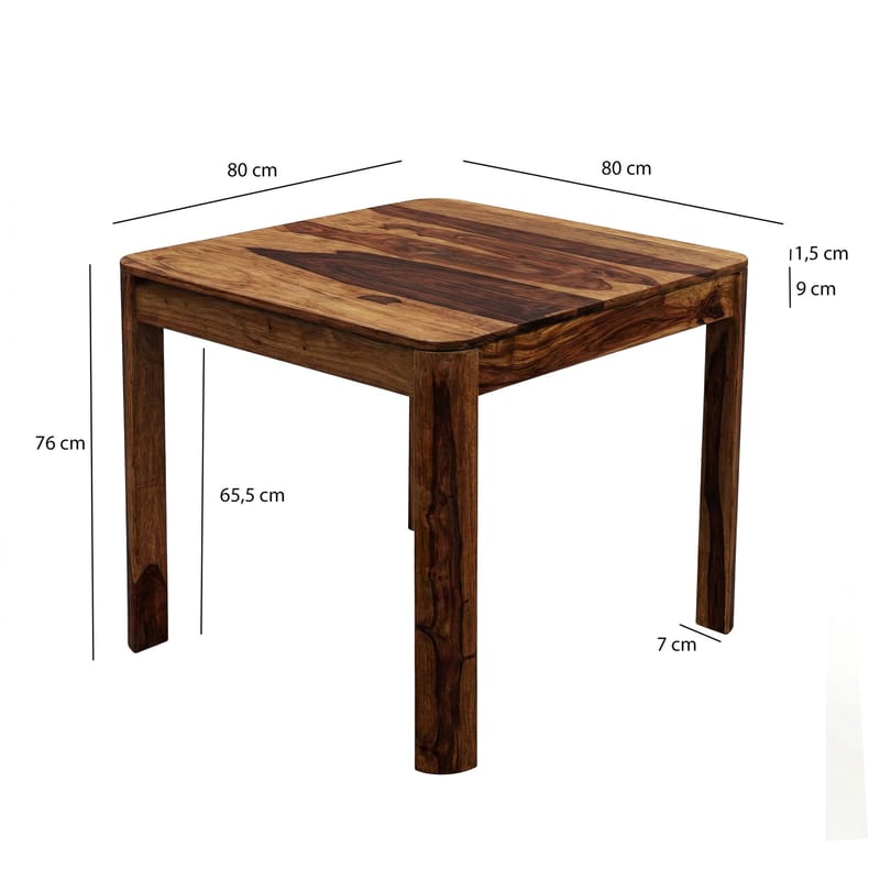 Ivoela Matbord 80 cm - Varm mörkbrun - Möbler - Matplats - Matbord & köksbord