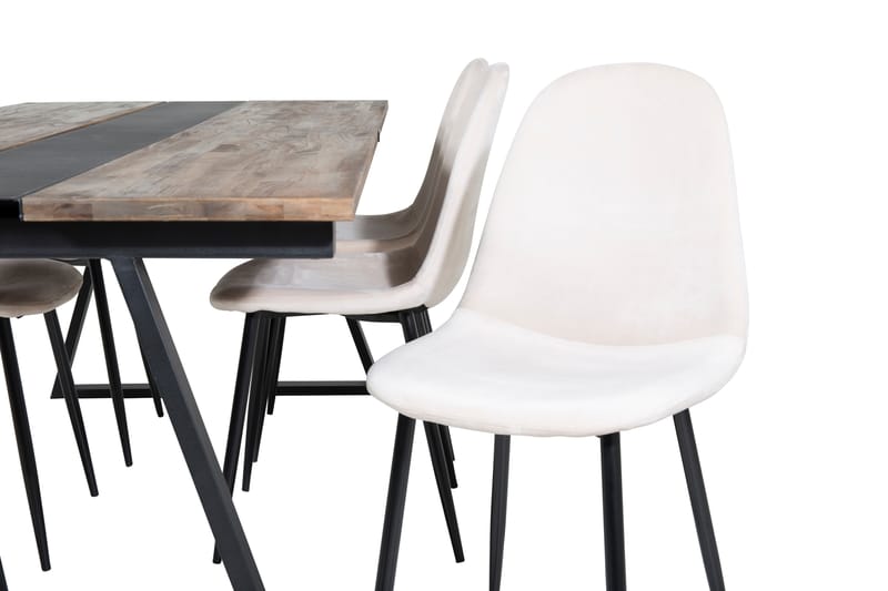 Jakarta Matgrupp 200 cm Rektangulär med 6 Polar stolar - Beige - Möbler - Matplats - Matgrupp & matbord med stolar