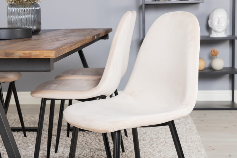 Jakarta Matgrupp 200 cm Rektangulär med 6 Polar stolar - Beige - Möbler - Matplats - Matgrupp & matbord med stolar