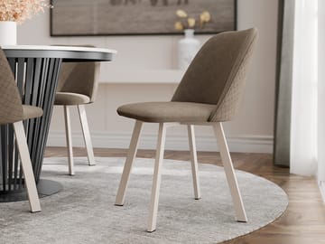 Jarlen Matstol kviltad - taupe och beige - Möbler - Matplats - Matstol & köksstol