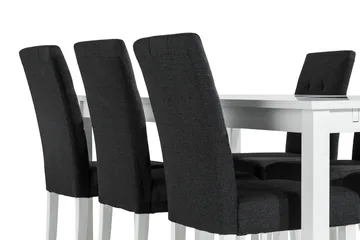 Jasmin Matgrupp 180 cm Rektangulärt matbord med 6 st Viktor Matstolar - Vit / Mörkgrå - Möbler - Matplats - Matgrupp & matbord med stolar