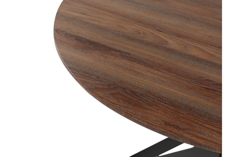 JAVELINE Matbord 120 cm Rund Mörkbrun/Svart - Möbler - Matplats - Matbord & köksbord